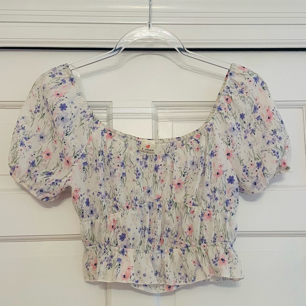 Floral Puff Sleeve Top